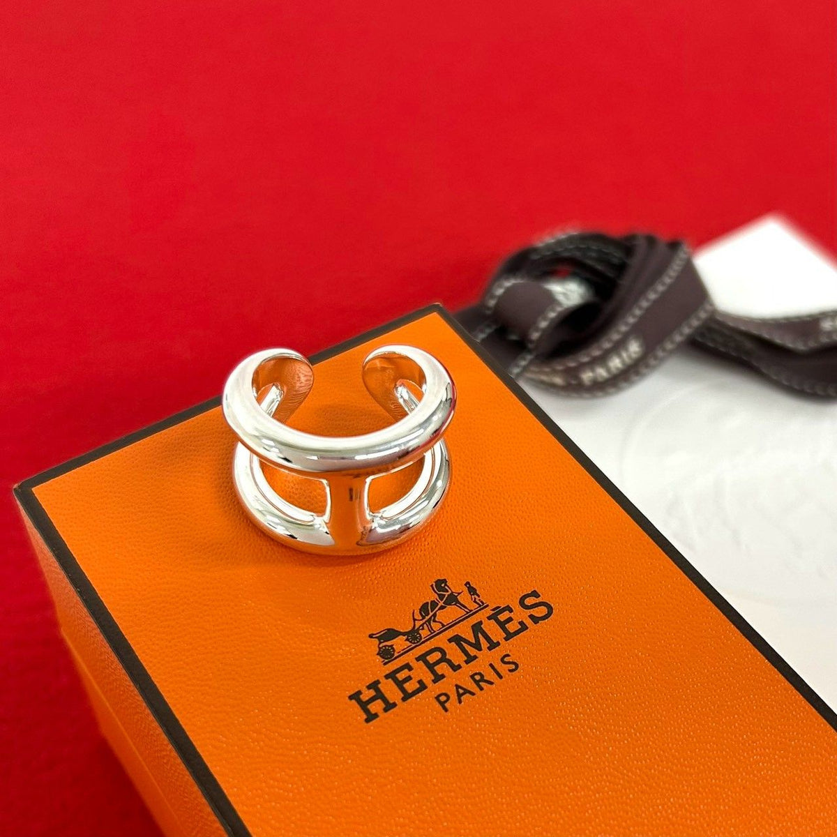 Hermes Osmose GM Ring 925 Sterling Silver