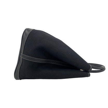 Hermes Garden Party PM Toile Officier Negonda Leather Tote Bag Black — view 6