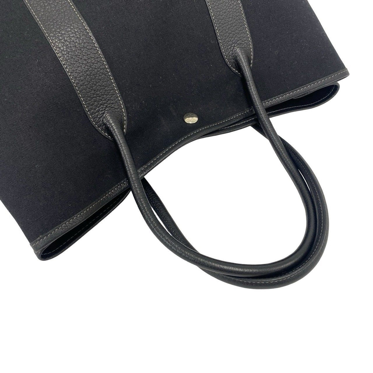 Hermes Garden Party PM Toile Officier Negonda Leather Tote Bag Black — view 4