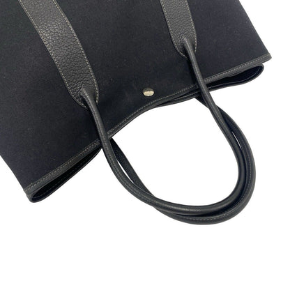 Hermes Garden Party PM Toile Officier Negonda Leather Tote Bag Black — view 4