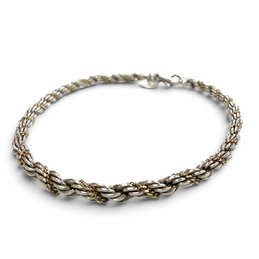 Tiffany & Co Twisted Chain Bracelet Silver Gold