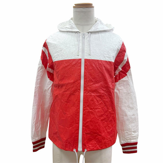 Celine Back Logo Crinkle Hooded Paper Zip Up Windbreaker Hoodie 34