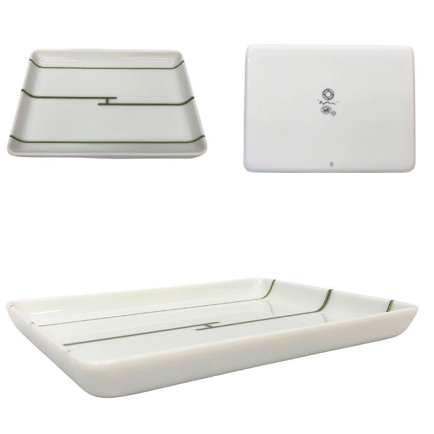 Hermes Rhythm Rythme Square Plate Green Single Tableware — view 2