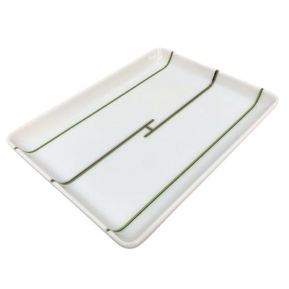 Hermes Rhythm Rythme Square Plate Green Single Tableware