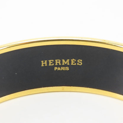 Hermes Bracelet Enamel GM Stripe Metal Multicolor Plated Bangle — view 6