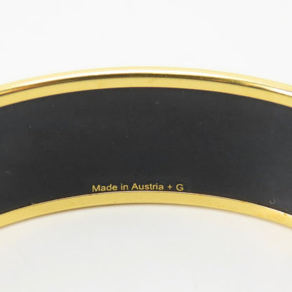 Hermes Bracelet Enamel GM Stripe Metal Multicolor Plated Bangle — view 7