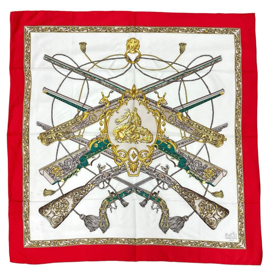 Hermes Carre 90 Diane Scarf Silk White