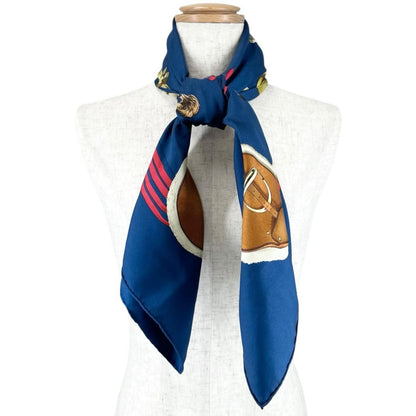 Hermes Carre 90 Jumping Scarf Silk Navy — view 2
