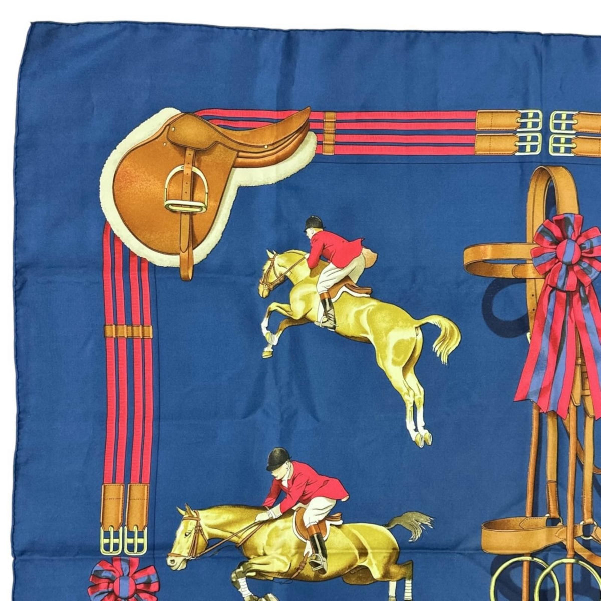 Hermes Carre 90 Jumping Scarf Silk Navy — view 3