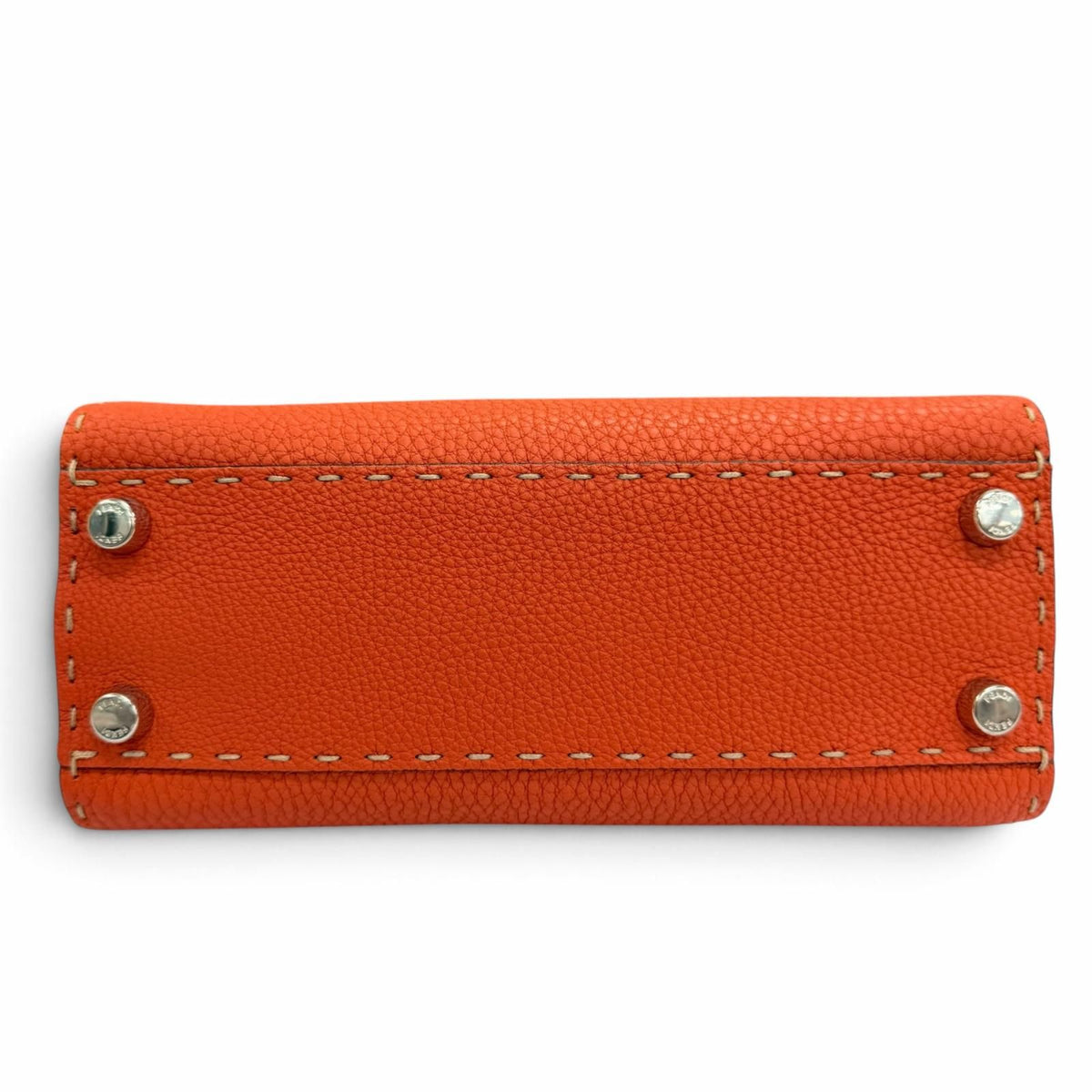 Fendi Selleria Peekaboo Mini Leather 2-Way Shoulder Handbag Orange — view 6