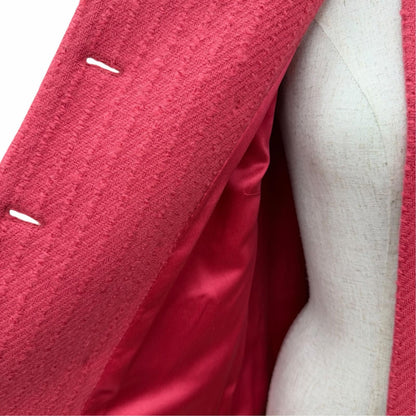 Chanel Wool 100% Lining Silk CC Logo Button Coat Pink FR 36 — view 5