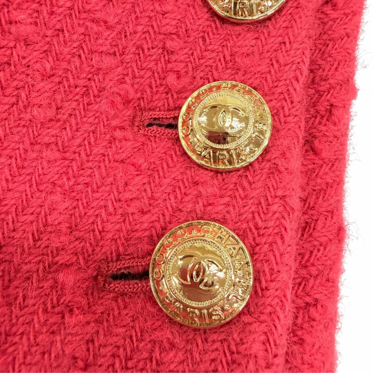 Chanel Wool 100% Lining Silk CC Logo Button Coat Pink FR 36 — view 6