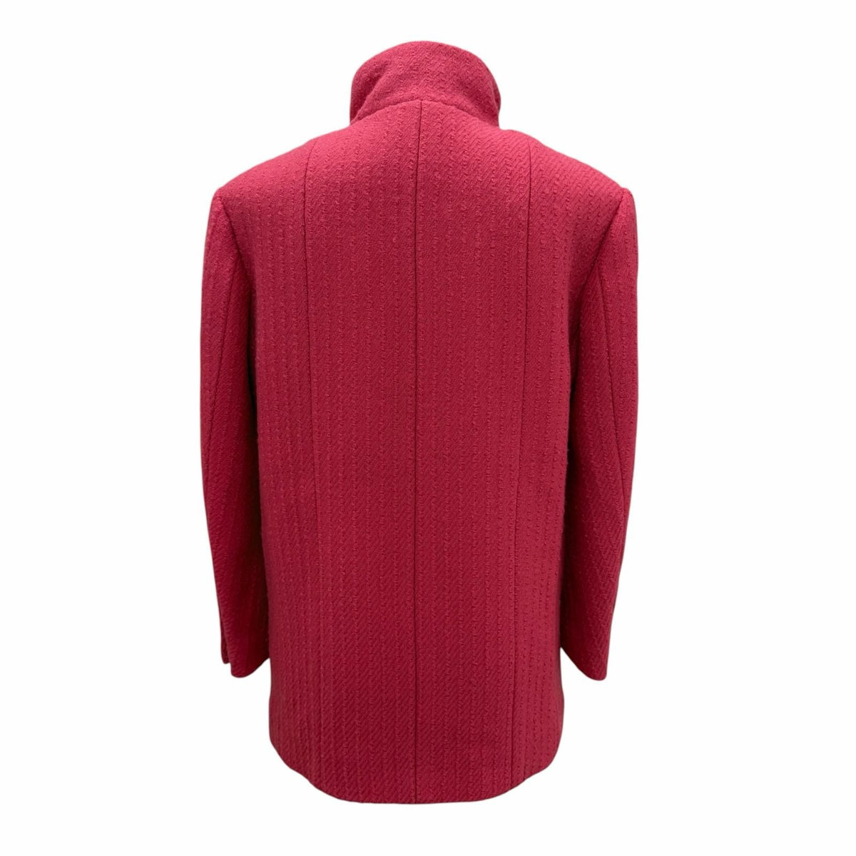 Chanel Wool 100% Lining Silk CC Logo Button Coat Pink FR 36 — view 4