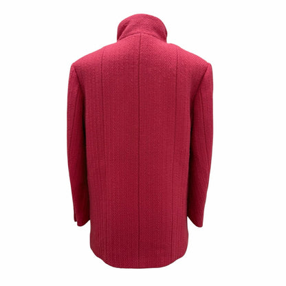 Chanel Wool 100% Lining Silk CC Logo Button Coat Pink FR 36 — view 4