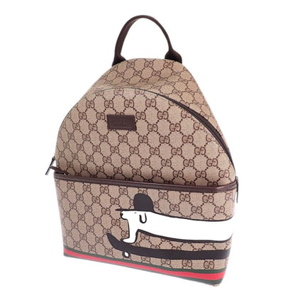 Gucci Euan Roberts GG Children's Dog Print Backpack PU Beige Kids — view 2