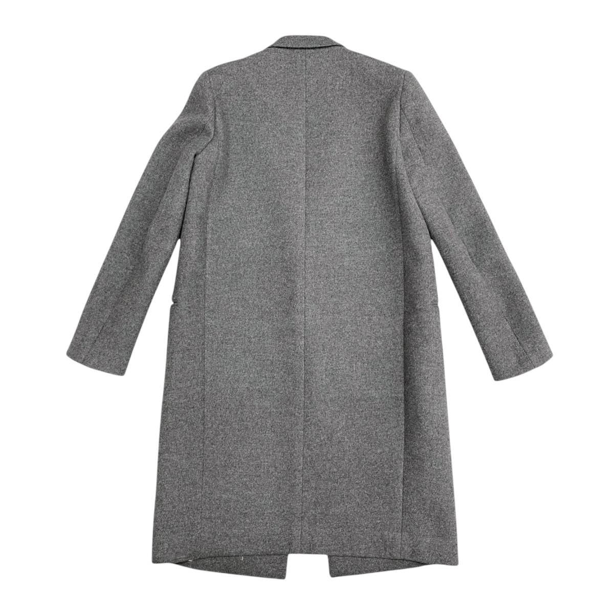 Celine Phoebe Philo Era Crombie Coat Long Chesterfield Gray Wool Polyamide 38 — view 2