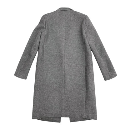 Celine Phoebe Philo Era Crombie Coat Long Chesterfield Gray Wool Polyamide 38 — view 2
