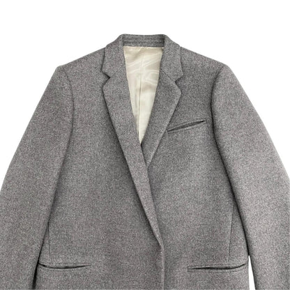 Celine Phoebe Philo Era Crombie Coat Long Chesterfield Gray Wool Polyamide 38 — view 3