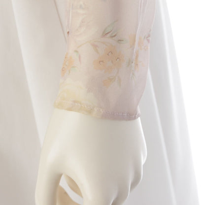Dior Galliano Era Silk Flower Button Print Blouse Pink 38 — view 6
