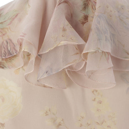 Dior Galliano Era Silk Flower Button Print Blouse Pink 38 — view 8