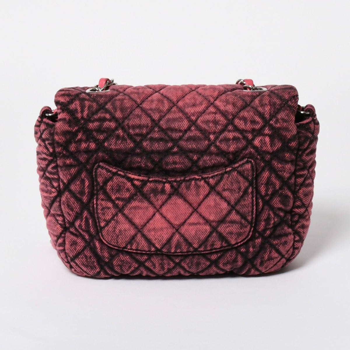 Chanel Quilted 23 Mini Shoulder Bag Denim Pink Black Silver — view 2