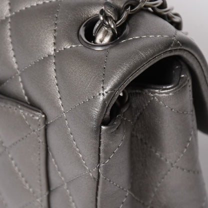 Chanel Quilted 20 S Flap S Chain Shoulder Bag CC Logo Lambskin Silver — view 7