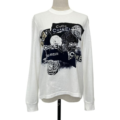 Chanel Graffiti Logo Print CC T-Shirt White Spring Summer Fall Winter XS