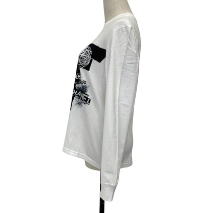 Chanel Graffiti Logo Print CC T-Shirt White Spring Summer Fall Winter XS — view 2
