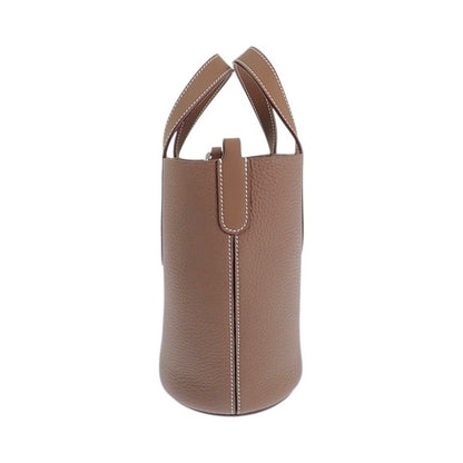 Hermes in the Loop 18 Handbag Taurillon Clemence Veau Etoupe — view 4