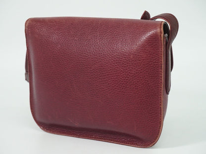 Cartier Must Line Shoulder Bag Pochette Leather Bordeaux — view 2