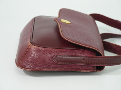 Cartier Must Line Shoulder Bag Pochette Leather Bordeaux — view 4