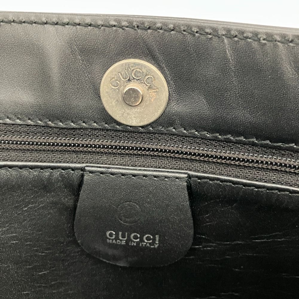 Gucci Leather Square Shoulder Bag Gray — view 5