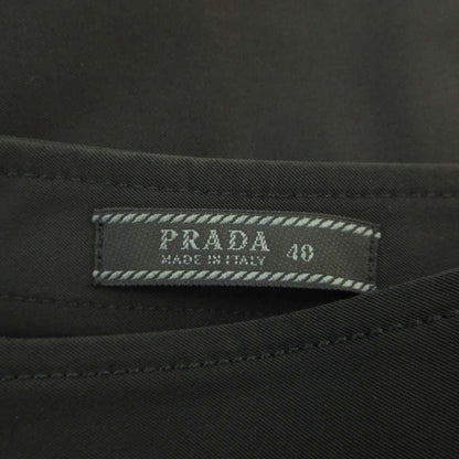 Prada Wrap Skirt Fitted Mini Length Black Ground 40 — view 3