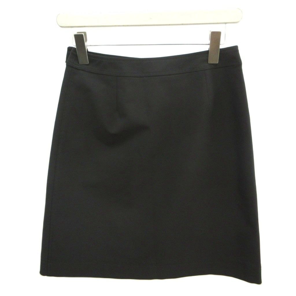 Prada Wrap Skirt Fitted Mini Length Black Ground 40 — view 2