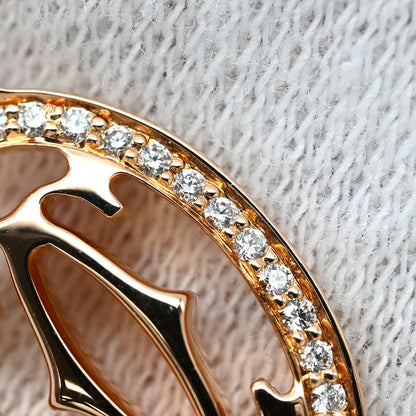Cartier Necklace Logo Double C Rose Gold 18k Diamond 2C C2 Oval — view 7