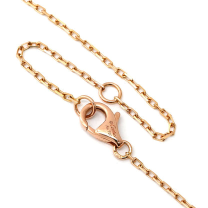 Cartier Necklace Logo Double C Rose Gold 18k Diamond 2C C2 Oval — view 4