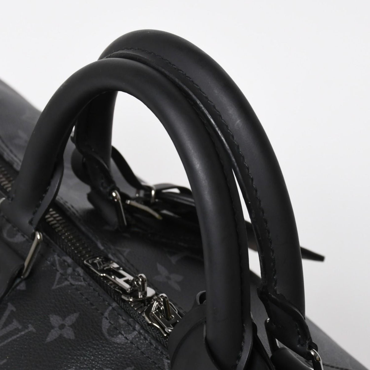 Louis Vuitton Boston Bag Keepall Bandouliere 50 Monogram Eclipse Spirit Black — view 6