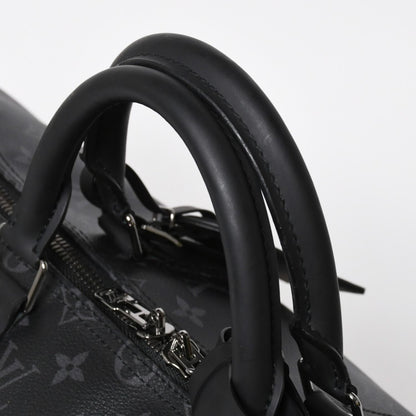 Louis Vuitton Boston Bag Keepall Bandouliere 50 Monogram Eclipse Spirit Black — view 6