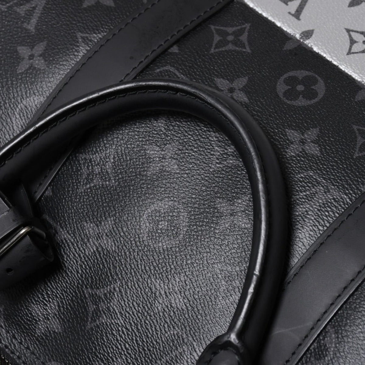 Louis Vuitton Boston Bag Keepall Bandouliere 50 Monogram Eclipse Spirit Black — view 8