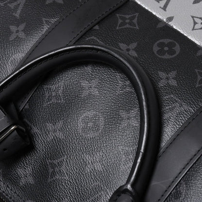 Louis Vuitton Boston Bag Keepall Bandouliere 50 Monogram Eclipse Spirit Black — view 8
