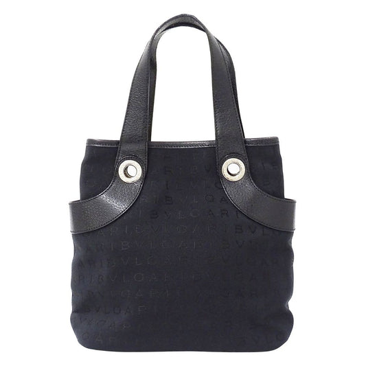 Bvlgari Tote Logomania Canvas Black Mini Bag Small