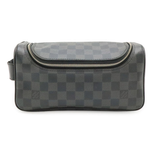 Louis Vuitton Damier Graphite Toilette Pouch Travel Clutch Handbag