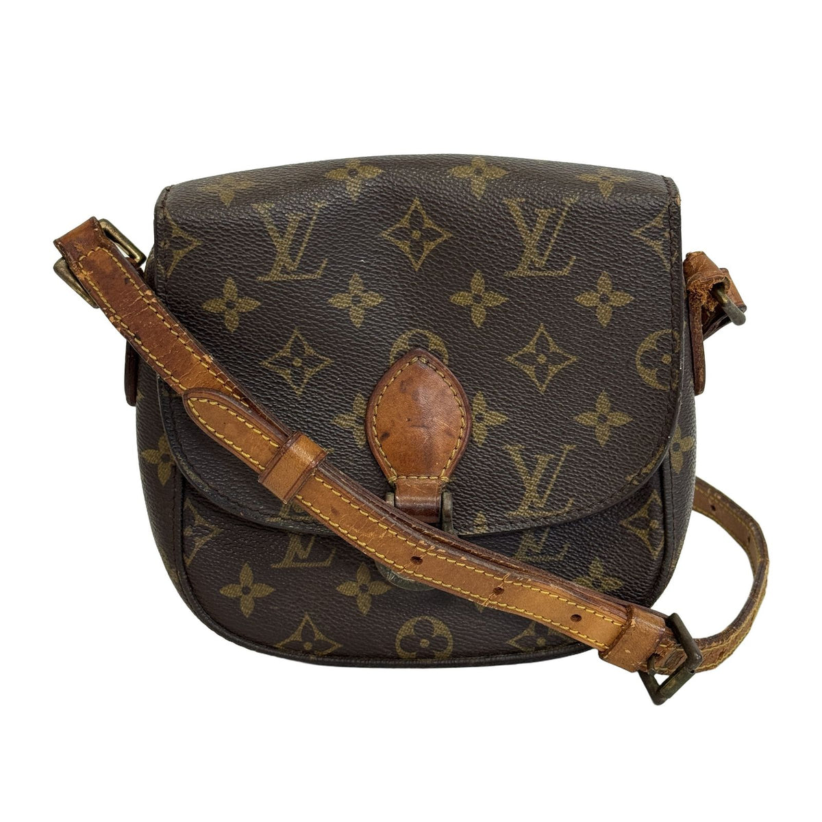 Louis Vuitton Mini Saint-cloud Monogram Leather Brown Shoulder Bag Compact
