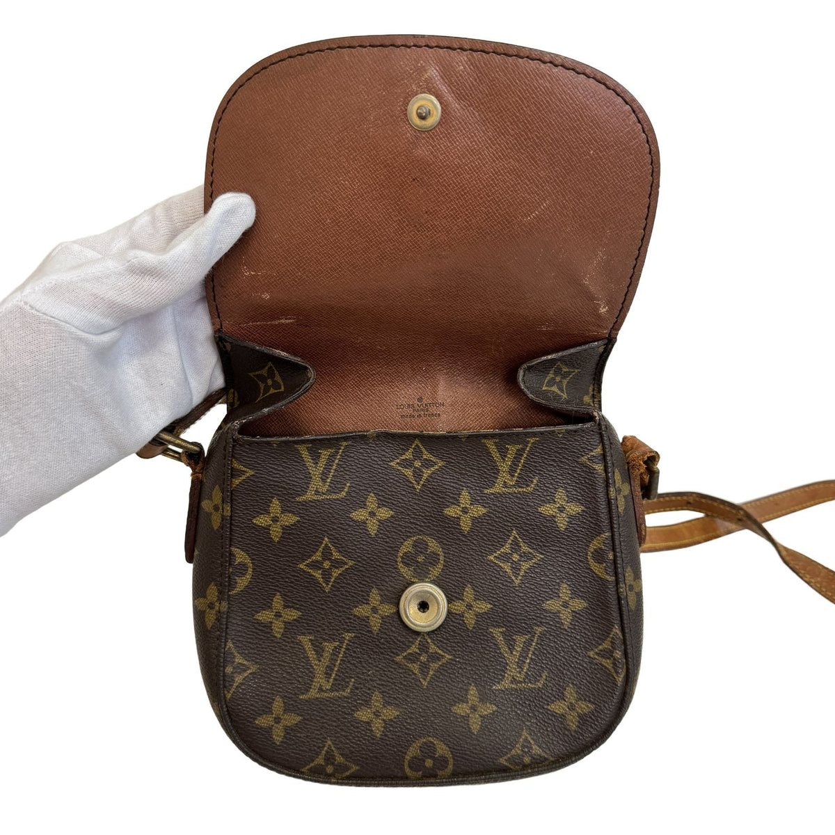 Louis Vuitton Mini Saint-cloud Monogram Leather Brown Shoulder Bag Compact