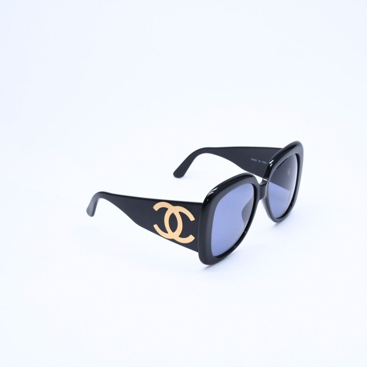 Chanel Sunglasses Eyewear CC Logo Black Gold Acetate — view 4