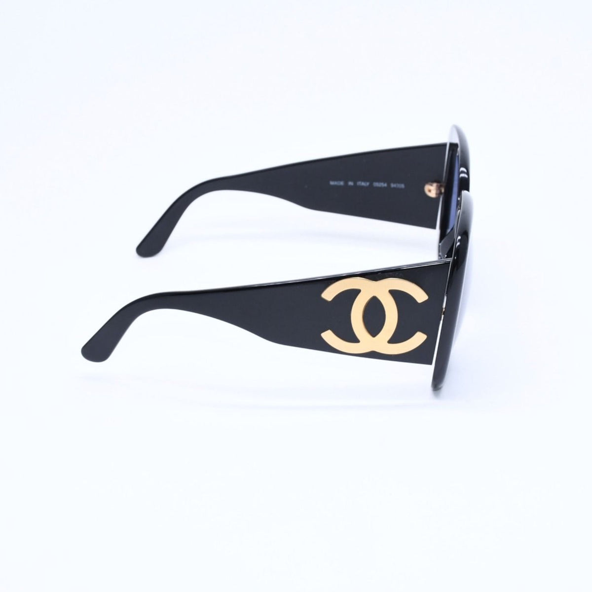 Chanel Sunglasses Eyewear CC Logo Black Gold Acetate — view 5