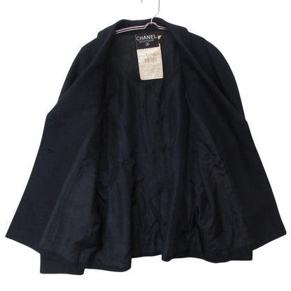 Chanel Tailored Jacket Navy Blue Gold Button Blazer Vintage Outer Wool — view 3