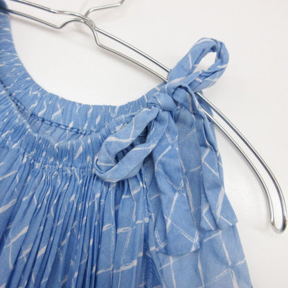 Chanel Dress Sleeveless Quilted Pattern CC Logo Blue — view 5