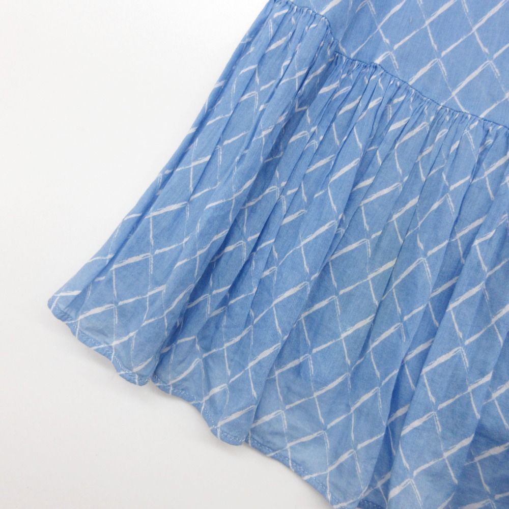 Chanel Dress Sleeveless Quilted Pattern CC Logo Blue — view 4