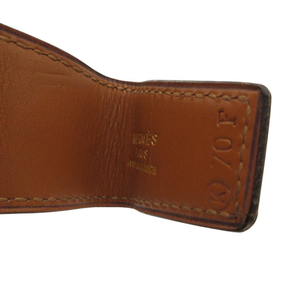 Hermes Belt Leather Constance 70 H Buckle Gold Navy — view 3